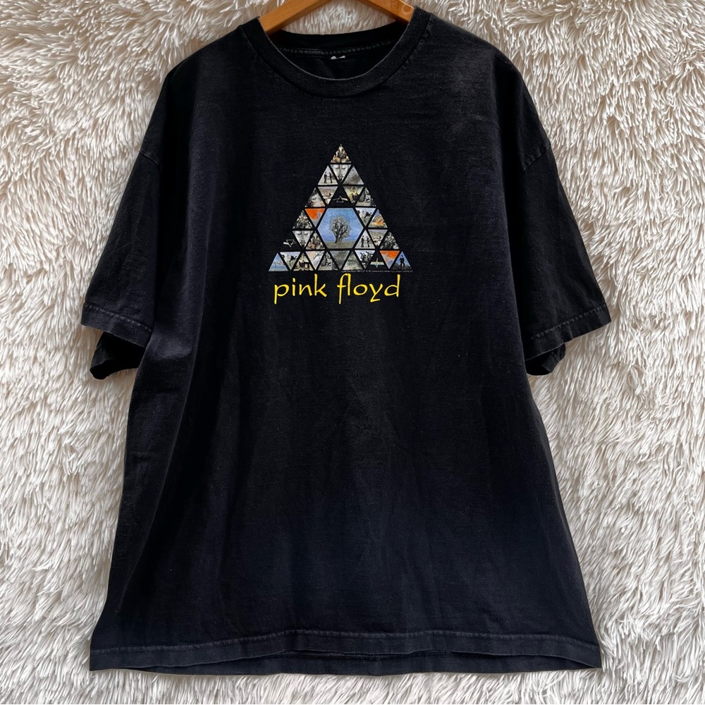 Pink Floyd Vintage 2005 T Shirt Mens Large Black Pyramid Album Covers Band Tee L